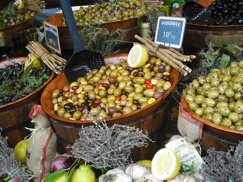 azeitonas produzidas em provence