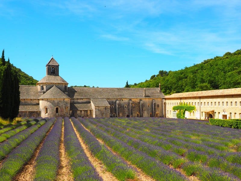 Abadia de Sénanque e campos de lavanda - cidades mais visitadas em Provence