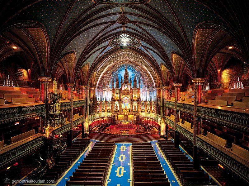 basílica notre-dame - pontos turísticos montreal